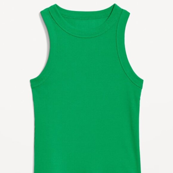 Kelly Green Women's Snug Crop Tank Top Sixe 2X - Picture 3 of 3